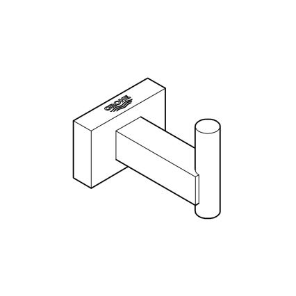 GROHE 40511AL1 - ESSENTIALS CUBE kylpytakkikoukku, grafiitti