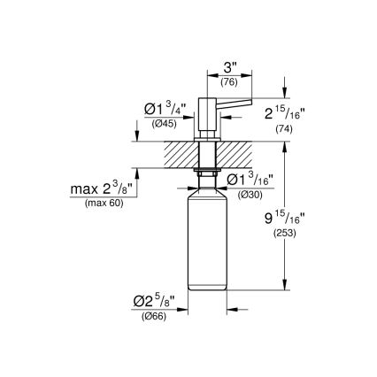 GROHE 40535000 - COSMOPOLITAN 500 ml saippua-annostelija, kiiltävä kromi