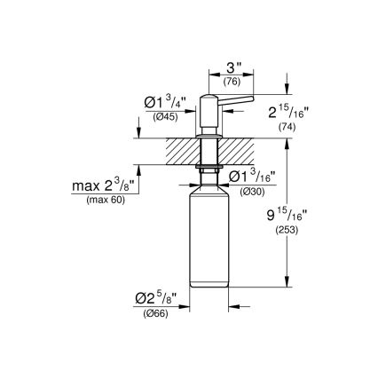 GROHE 40536000 - CONTEMPORARY-saippua-annostelija 400 ml kiiltävä kromi