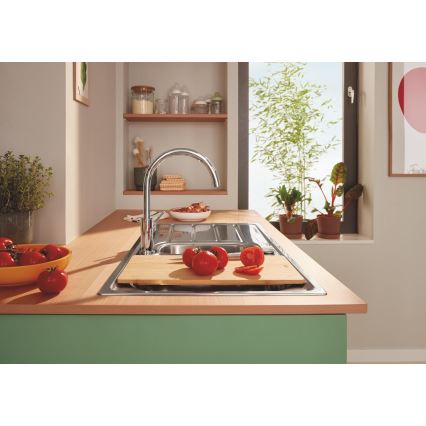 GROHE 40750HV0 - Puinen leikkuulauta 450 × 240 × 19 mm