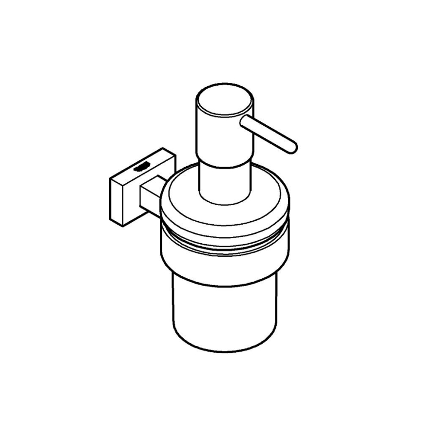 GROHE 40756001 - Nestesaippua-annostelija ESSENTIALS CUBE 160 ml kiiltävä kromi
