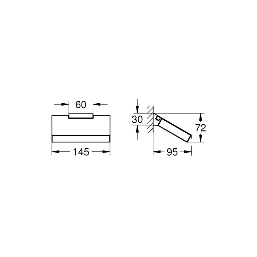 GROHE 40781000 - SELECTION CUBE WC-paperiteline, kiiltävä kromi