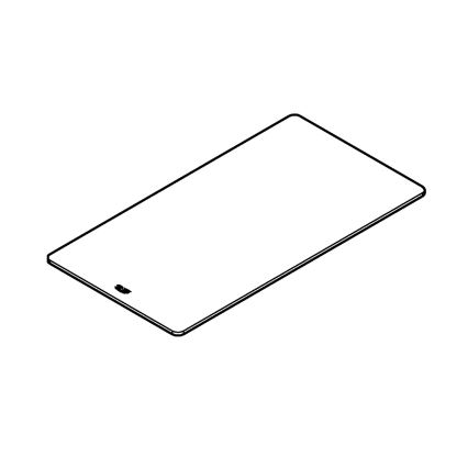 GROHE 40786L00 - Lasihylly 450 × 240 × 19 mm, valkoinen