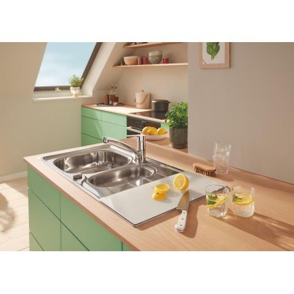 GROHE 40786L00 - Lasihylly 450 × 240 × 19 mm, valkoinen