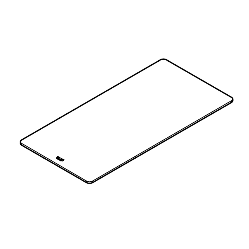 GROHE 40787L00 - Kirkas lasihylly 490 × 240 × 19 mm