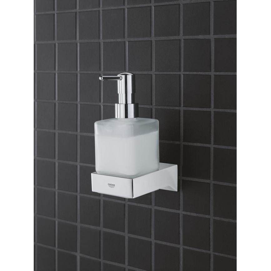 GROHE 40805000 - SELECTION CUBE nestesaippua-annostelija 300 ml kiiltävä kromi