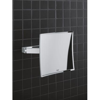 GROHE 40808000 - Meikkipeili SELECTION CUBE 22,3 × 22,3 cm, kiillotettu kromi