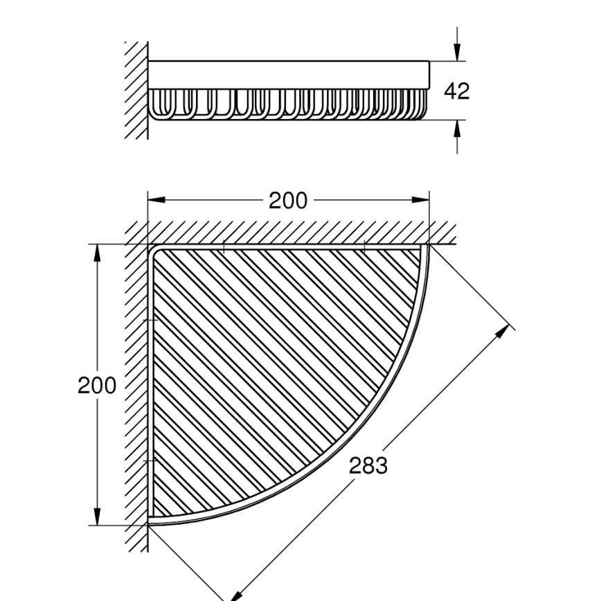 GROHE 40809000 - Lankainen saippuateline SELECTION CUBE 20 × 20 cm kiiltävä kromi