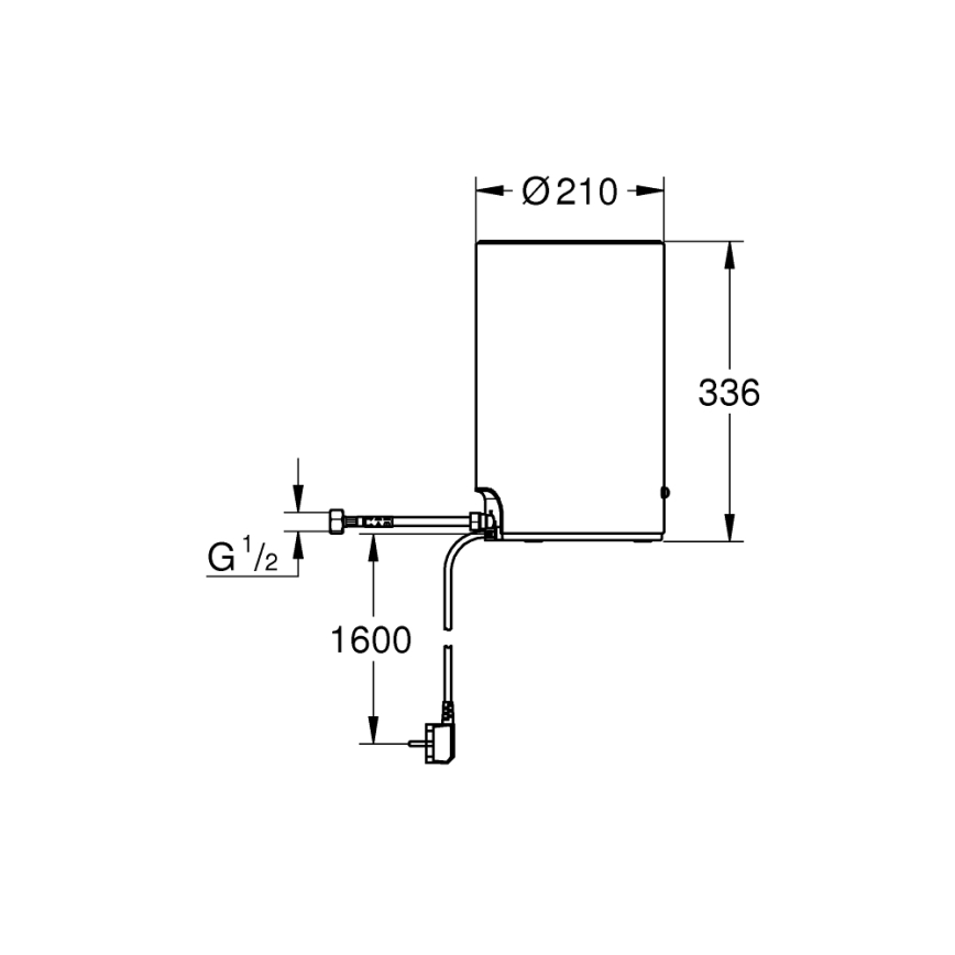GROHE 40830001 - RED 3 litran säiliö, kiiltävä kromi