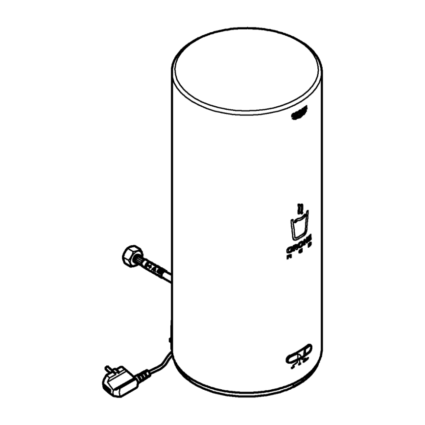 GROHE 40831001 - Säiliö RED 7 l ruostumaton teräs