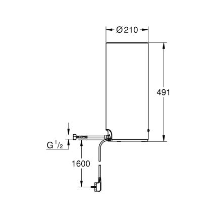 GROHE 40831001 - Säiliö RED 7 l ruostumaton teräs