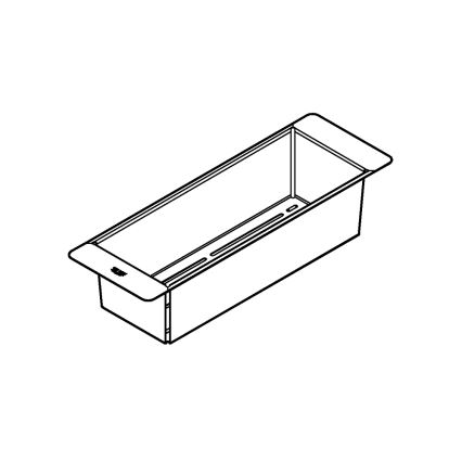 GROHE 40852SD0 - Monikäyttöinen lävikkö 450 × 150 × 100 mm ruostumaton teräs