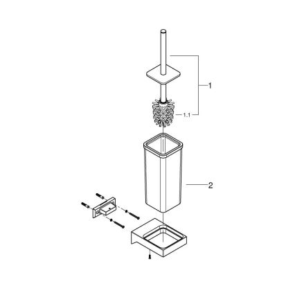 GROHE 40857000 - WC-puhdistussarja SELECTION CUBE kiiltävä kromi