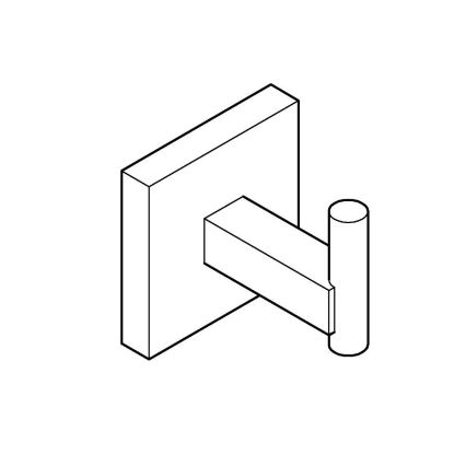 GROHE 40961DC0 - Kylpytakin koukku START CUBE ruostumaton teräs