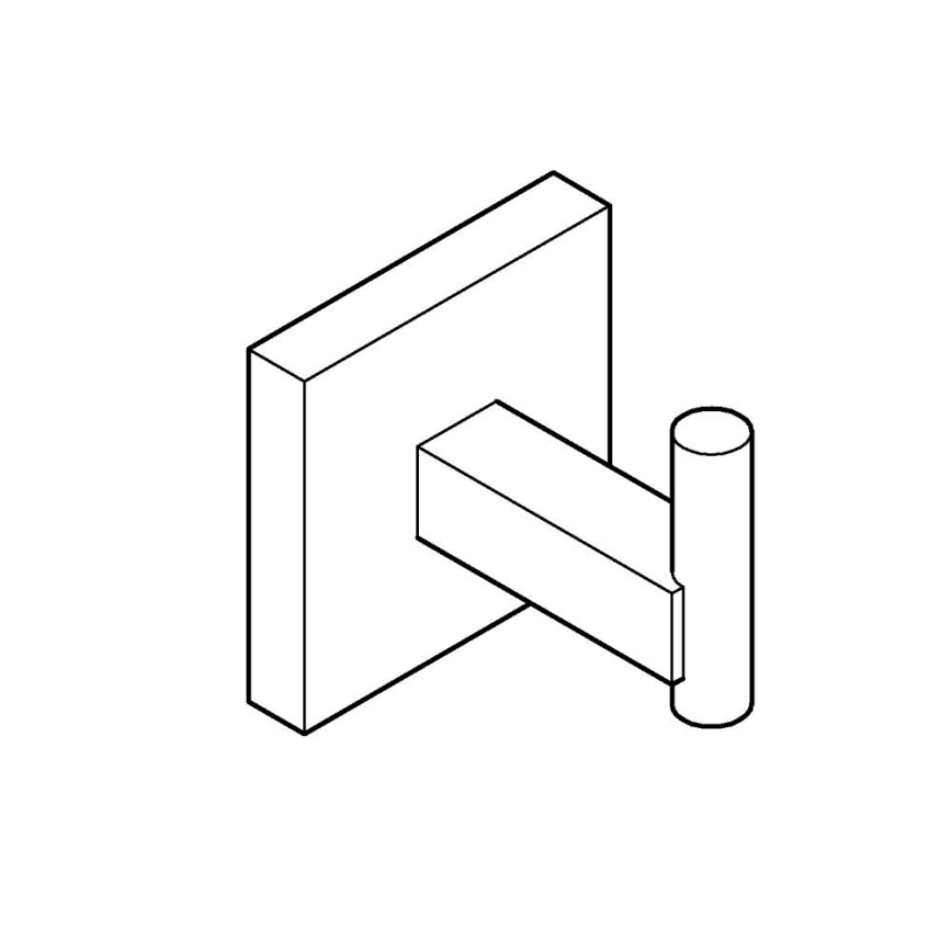 GROHE 40961DC0 - Kylpytakin koukku START CUBE ruostumaton teräs