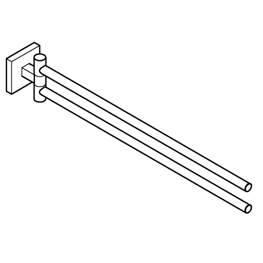 GROHE 40976DC0 - Pyyheteline START CUBE 438 mm, ruostumaton teräs