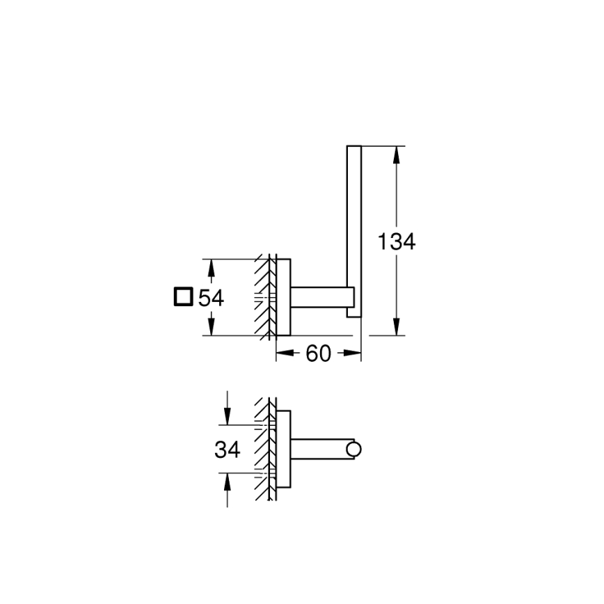 GROHE 40979DC0 - Vara-WC-paperiteline START CUBE kiiltävä kromi