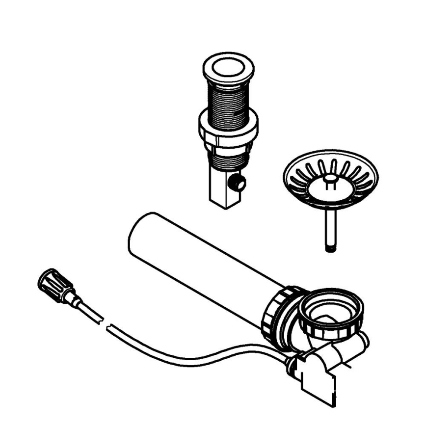 GROHE 40986SD0 - Viemärisarja keittiöaltaisiin Ø 35 mm, ruostumaton teräs