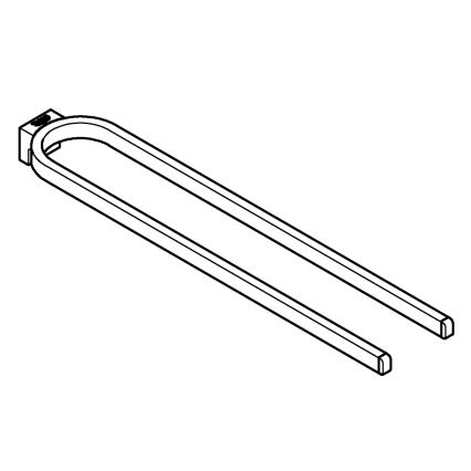 GROHE 41059000 - SELECTION 411 mm kaksoispyyheteline, kiiltävä kromi