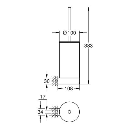 GROHE 41076000 - SELECTION WC-puhdistussarja, kiiltävä kromi