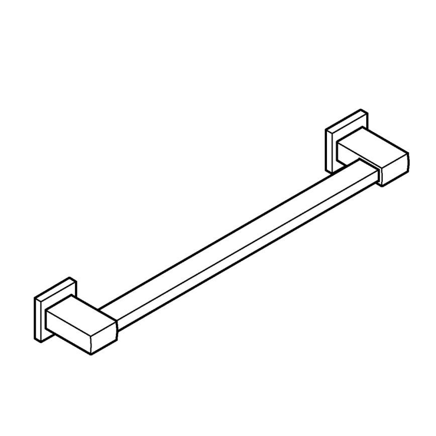GROHE 410952430 - Kylpyammeen tukikahva START CUBE 504 mm musta