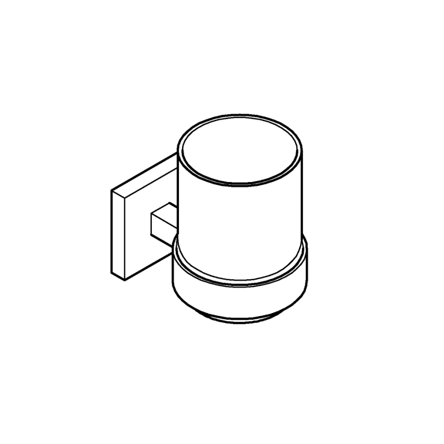 GROHE 41097DC0 - START CUBE lasi pidikkeineen, ruostumatonta terästä