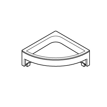 GROHE 411062430 - Kulmahylly suihkuun ESSENTIALS 250 × 250 mm musta