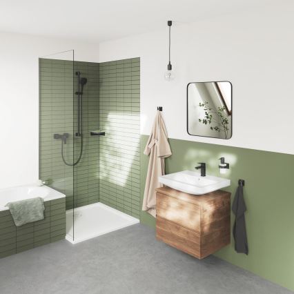 GROHE 411062430 - Kulmahylly suihkuun ESSENTIALS 250 × 250 mm musta