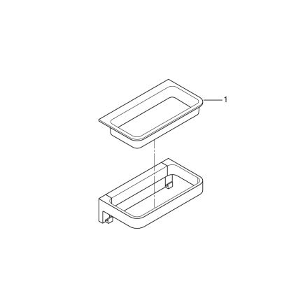 GROHE 41107DC0 - START CUBE 200 mm suihkuhylly, ruostumatonta terästä