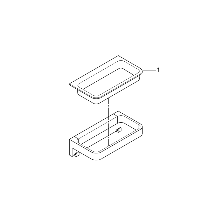 GROHE 41107DC0 - START CUBE 200 mm suihkuhylly, ruostumatonta terästä
