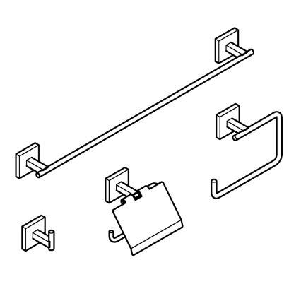 GROHE 41115000 - START CUBE -tarvikesarja 558 mm, kiiltävä kromi