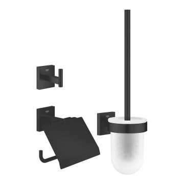 GROHE 411232430 - ESSENTIALS 3-in-1 WC-lisävarustesarja, musta