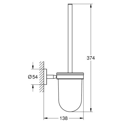 GROHE 41169000 - WC-puhdistussarja START mattapintainen kiiltävä kromi