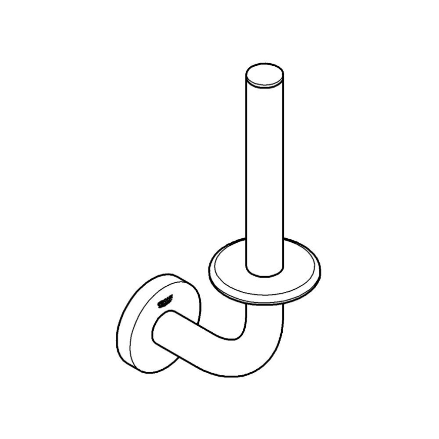 GROHE 41186DC0 - WC-paperin vararullateline 116 x 232 mm, ruostumaton teräs