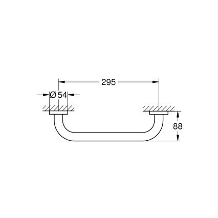 GROHE 411892430 - Kylpyammeen kahva START 349 mm musta