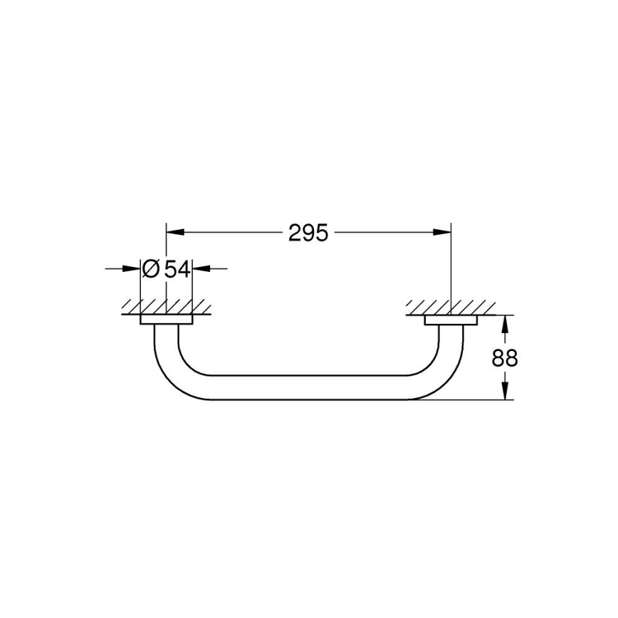 GROHE 411892430 - Kylpyammeen kahva START 349 mm musta