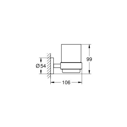 GROHE 411942430 - START-lasi pidikkeellä, musta
