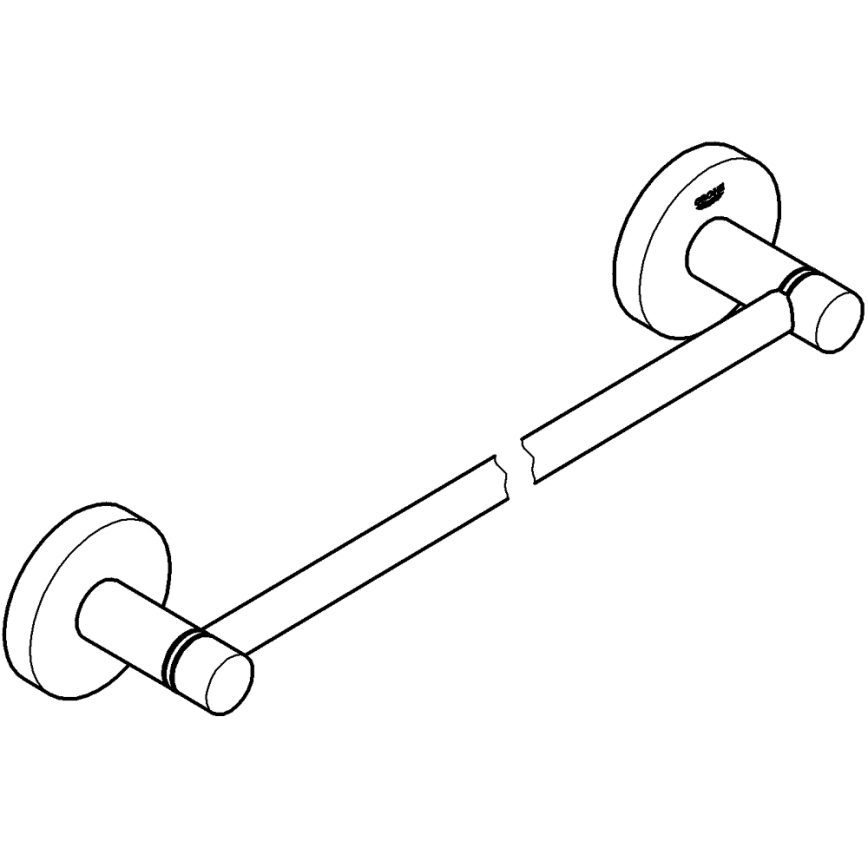 GROHE 41197DC0 - START-pyyheteline 504 mm, ruostumaton teräs