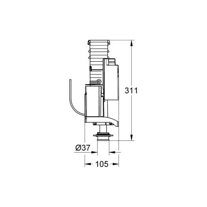 GROHE 42320000 - AV1-tyhjennysventtiili, kiiltävä kromi