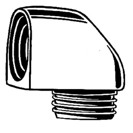 GROHE 45304000 - Suihkun kulmaliitin DN 15 × DN 15 kiillotettu kromi