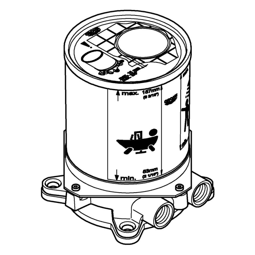 GROHE 45984001 - Sisäänrakennussarja DN 15, messinki