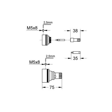 GROHE 47781000 - 27,5 mm jatkosarja