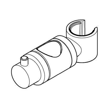 GROHE 6765000 - liukuva käsisuihkupidike RELEXA, RAINSHOWER ja EUPHORIA suihkutankoihin, 24,7 mm, kromi