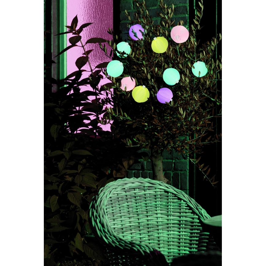 Grundig 14106 - LED aurinkoketju 2,4 m 10xLED/1,2V 600 mAh