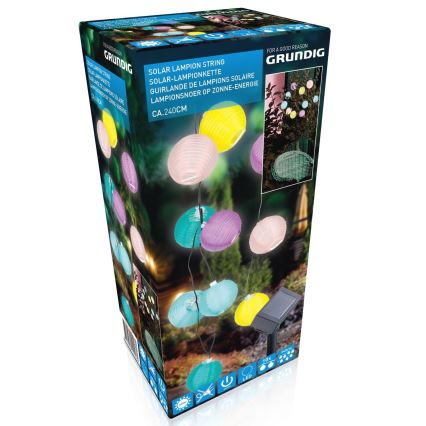 Grundig 14106 - LED aurinkoketju 2,4 m 10xLED/1,2V 600 mAh
