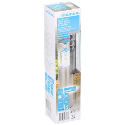 Grundig - LED aurinkokäyttöinen lamppu liiketunnistimella ja hämäräkytkimellä LED/1,2V 600 mAh IP44