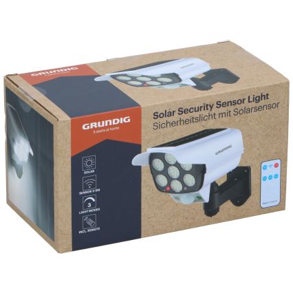 Grundig - aurinkokäyttöinen LED-valevalvontakamera LED-anturilla 1,2V 800 mAh + kaukosäädin