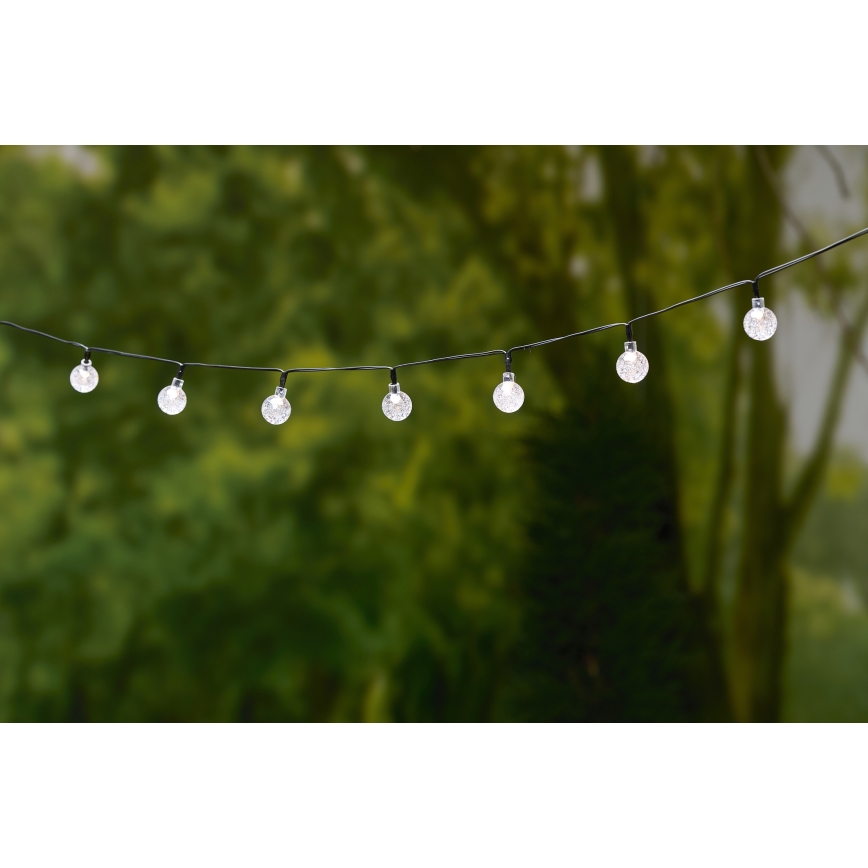 Grundig - LED aurinkoketju 50xLED/8 toimintoa 6,9 m lämmin valkoinen 600 mAh