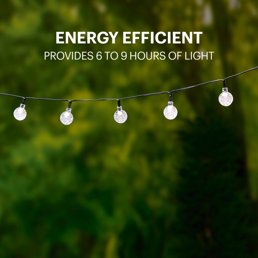 Grundig - LED aurinkoketju 50xLED/8 toimintoa 6,9 m lämmin valkoinen 600 mAh