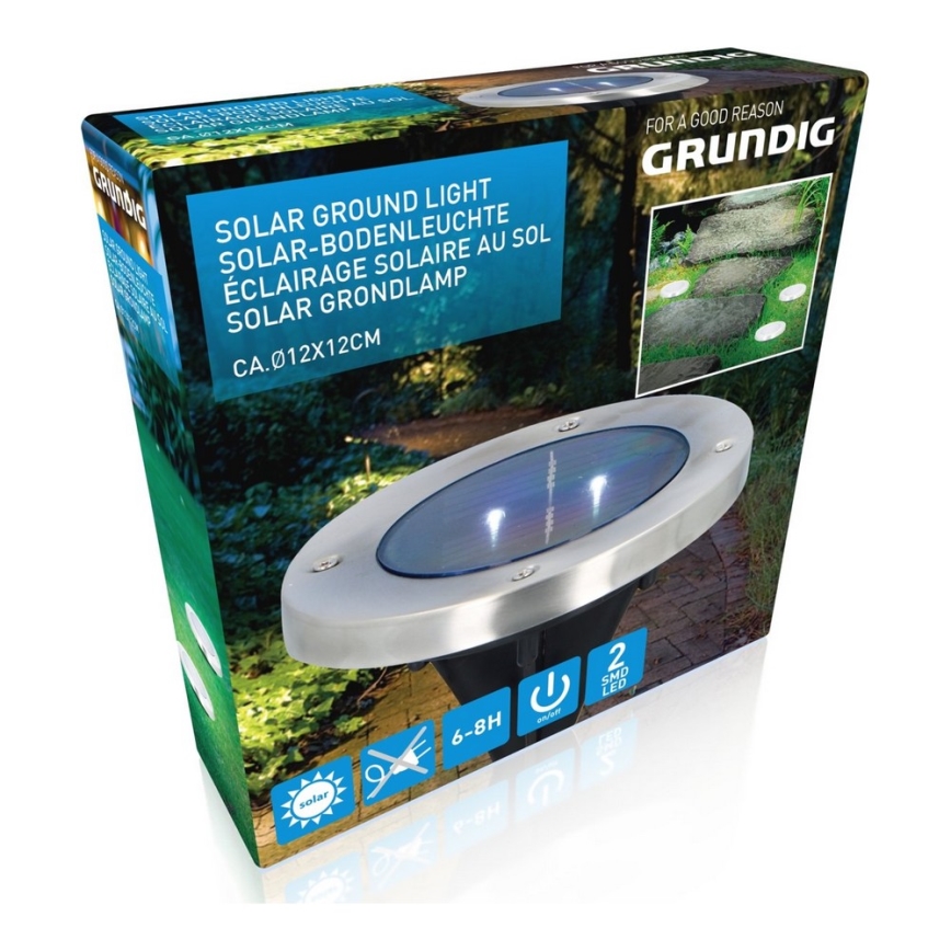 Grundig - LED aurinkovalaisin 2xLED/1,2V 600 mAh